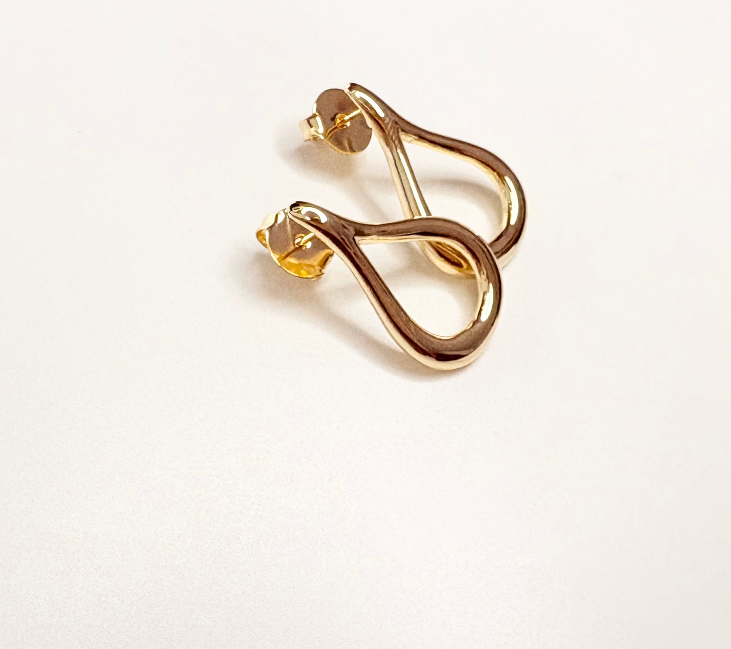 18K Gold Filled Teardrop Hoop