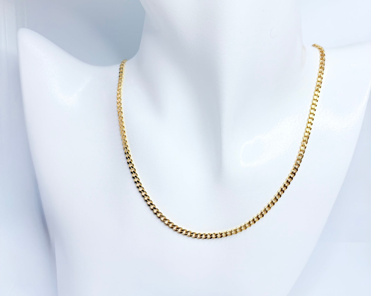 18K Gold Filled Curb Chain Necklace