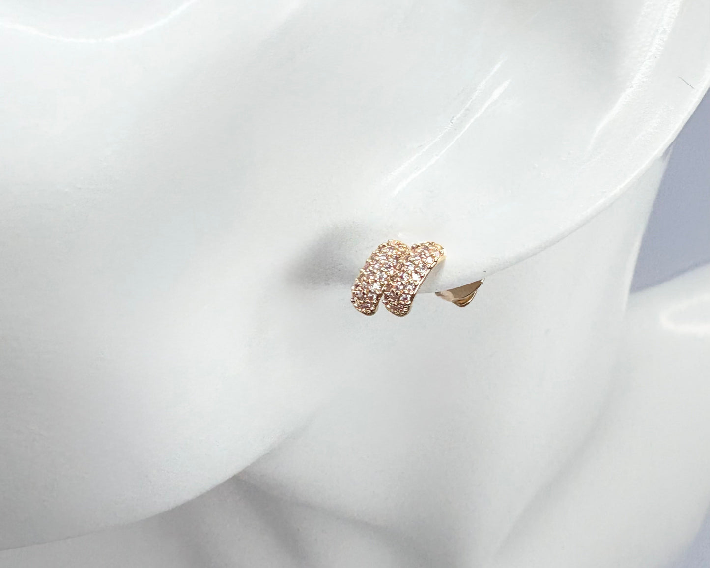 Pave 18k Gold Filled Stud