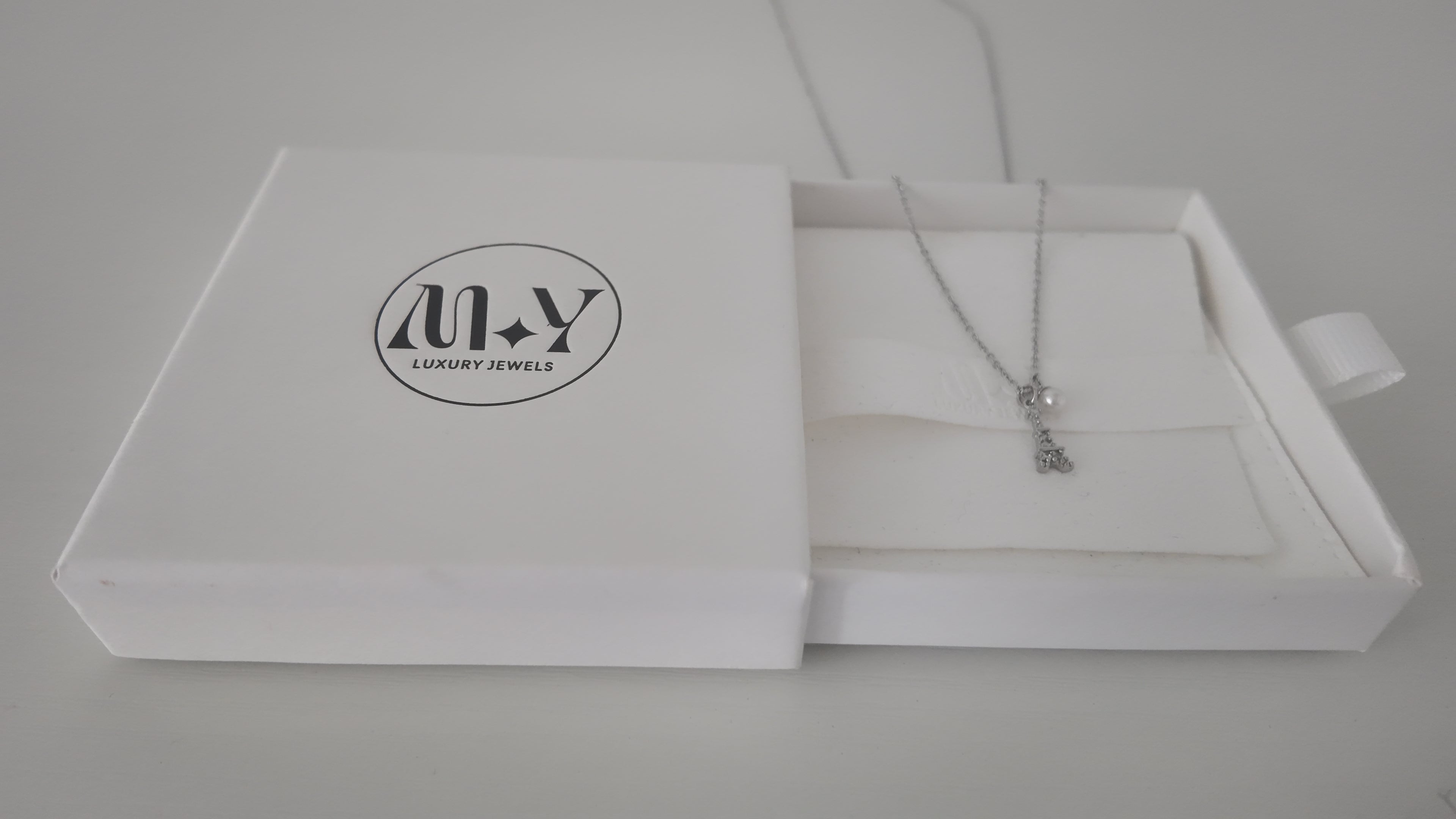 Eiffel Tower Pave Pendant Short Chain Necklace