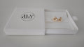 18k Gold Nail Pave Earrings