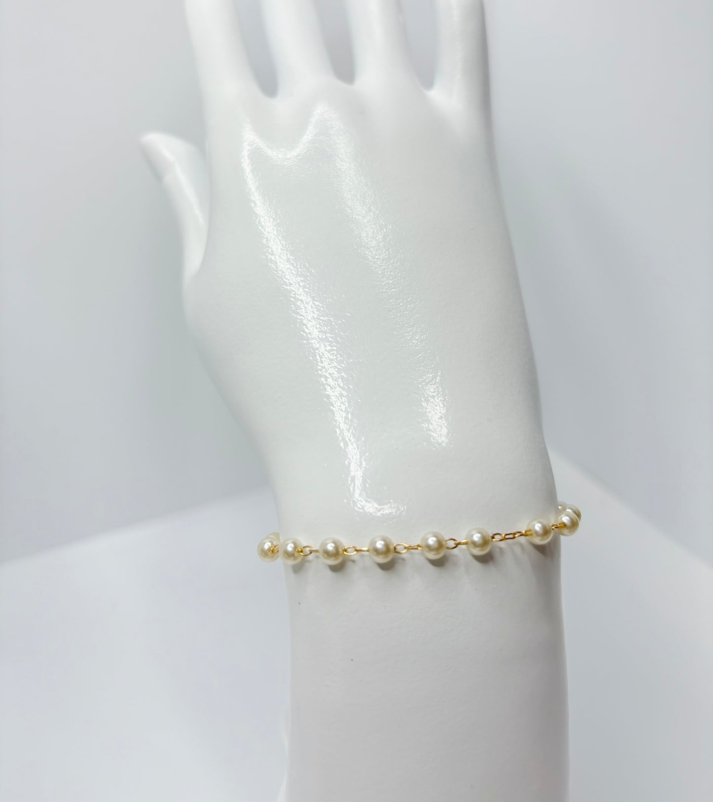 18k Gold Pearl Beaded Bracelet