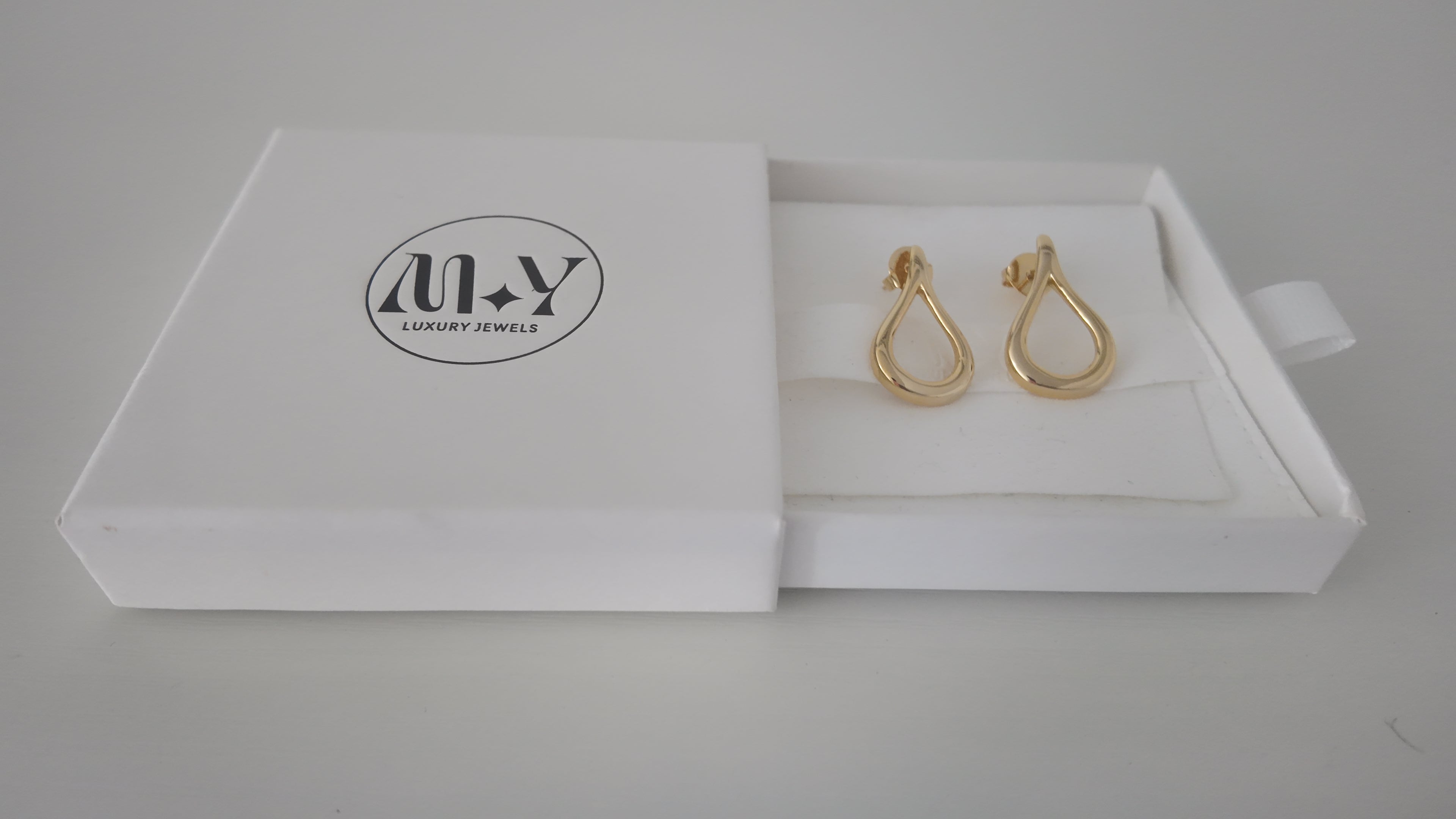 18K Gold Filled Teardrop Hoop