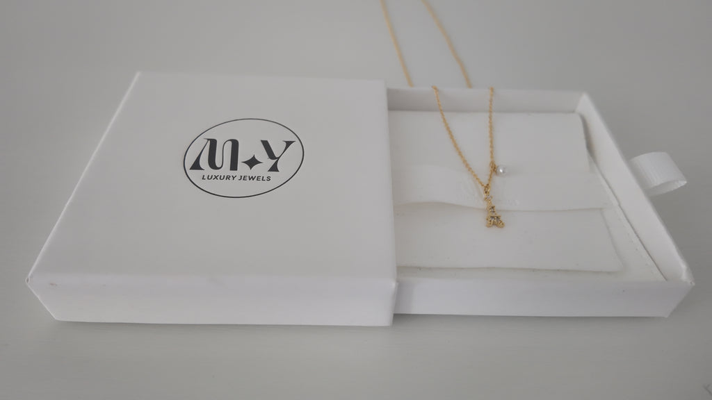 Eiffel Tower Pave Pendant Short Chain Necklace