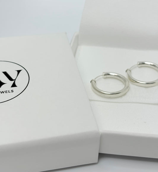 Sterling Silver Basic Hoop Earrings