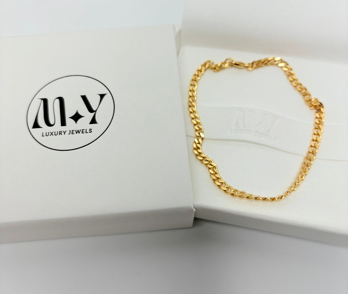18k  Gold Filled Curb Chain Anklet