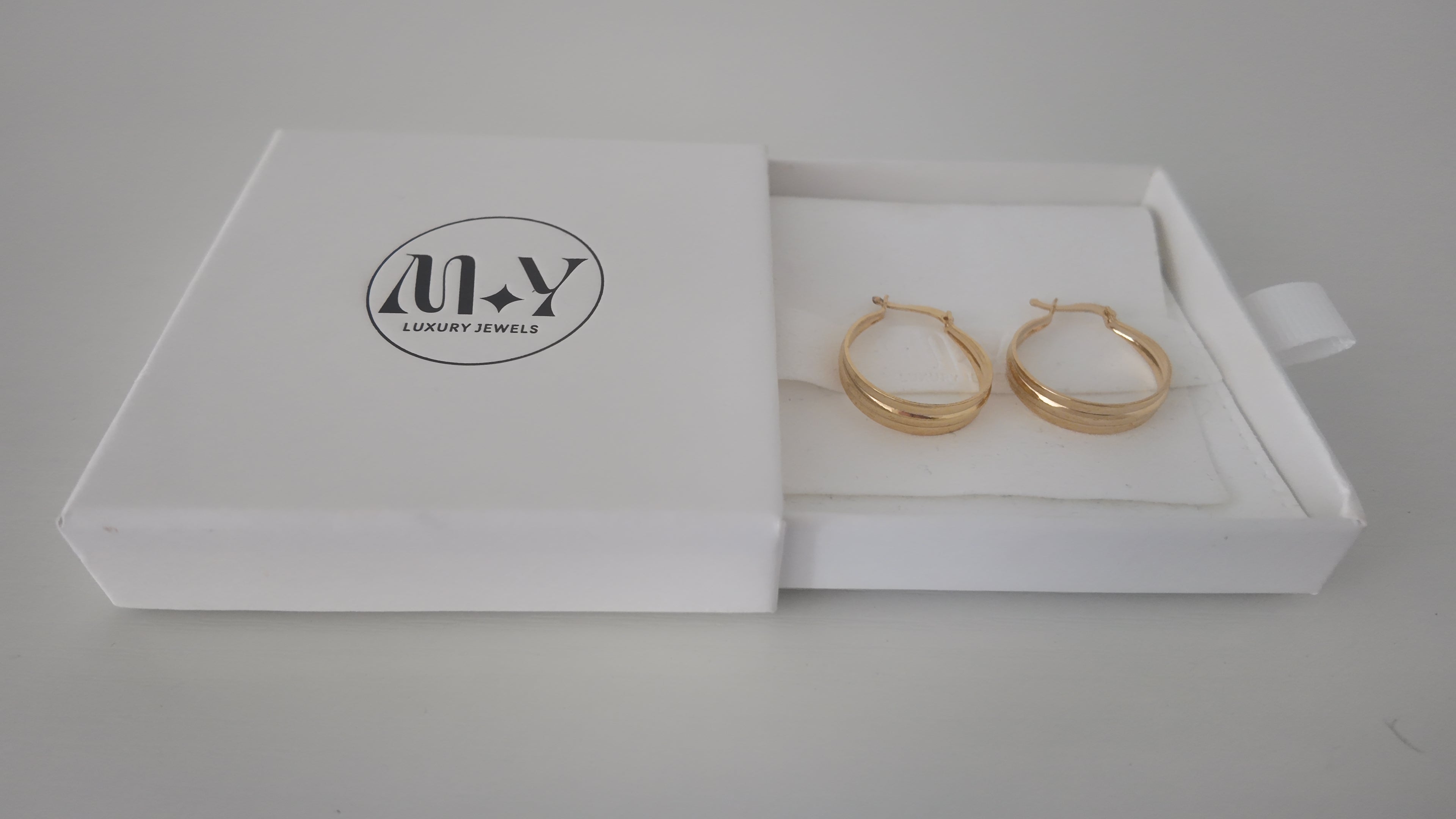 Hypoallergenic 18K Gold Filled Textured Teardrop Hoop