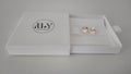 18k Gold Disc Pave Stud Earrings