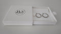 Silver Plated Textured Hoop Earrings