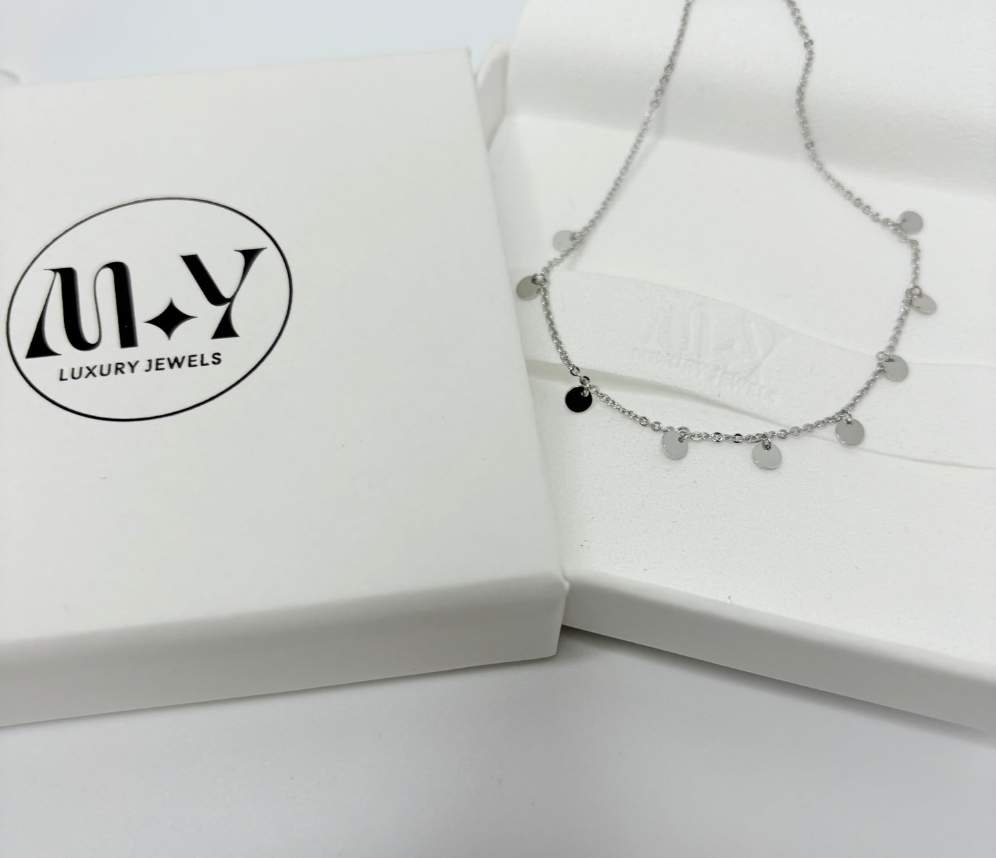 Silver Metal Disc Anklet