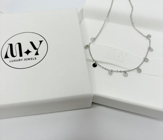 Silver Metal Disc Anklet