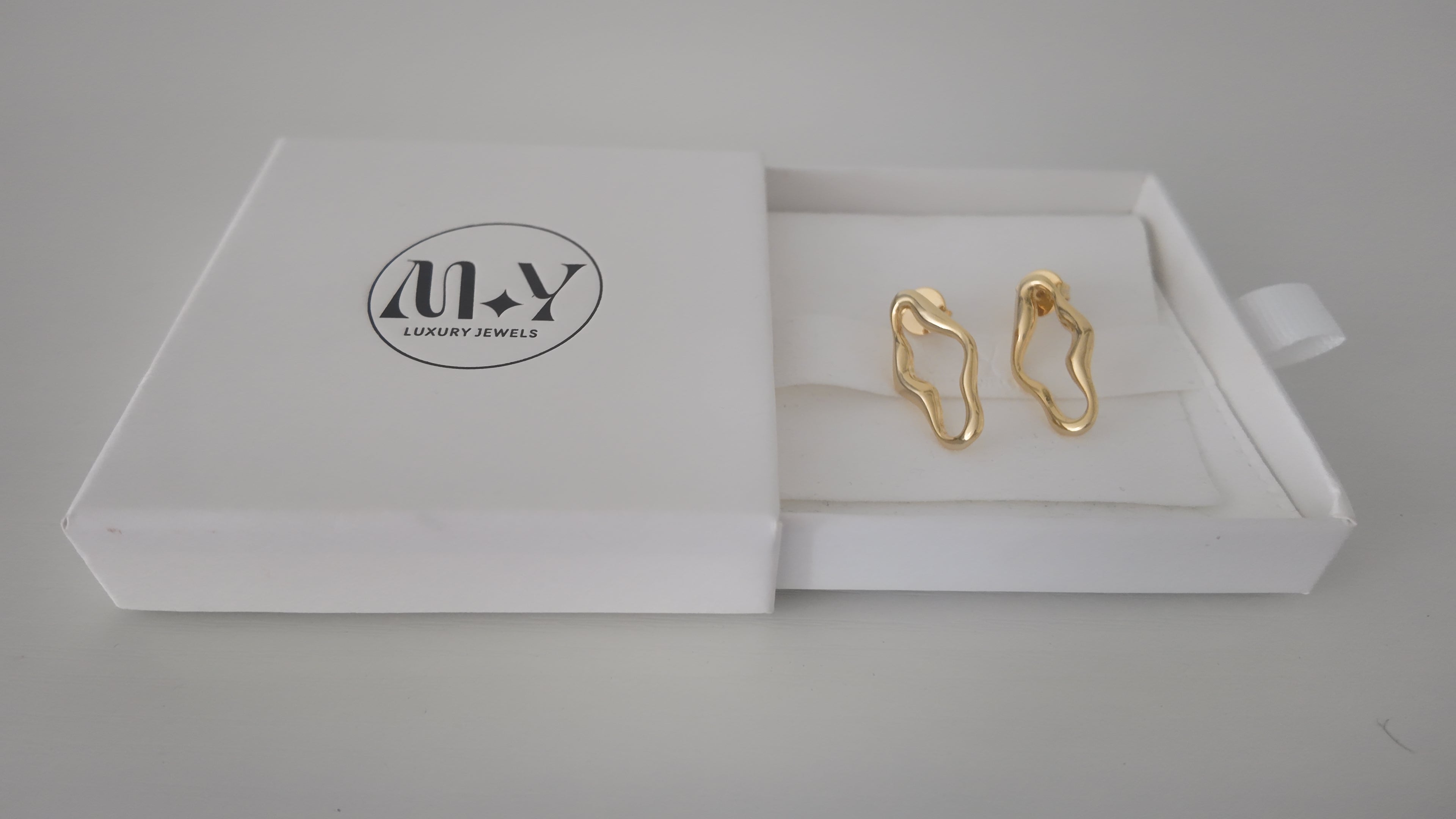 18K Gold Filled Organic Hoop
