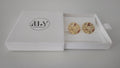 18k Gold Pleated Disc Earrings