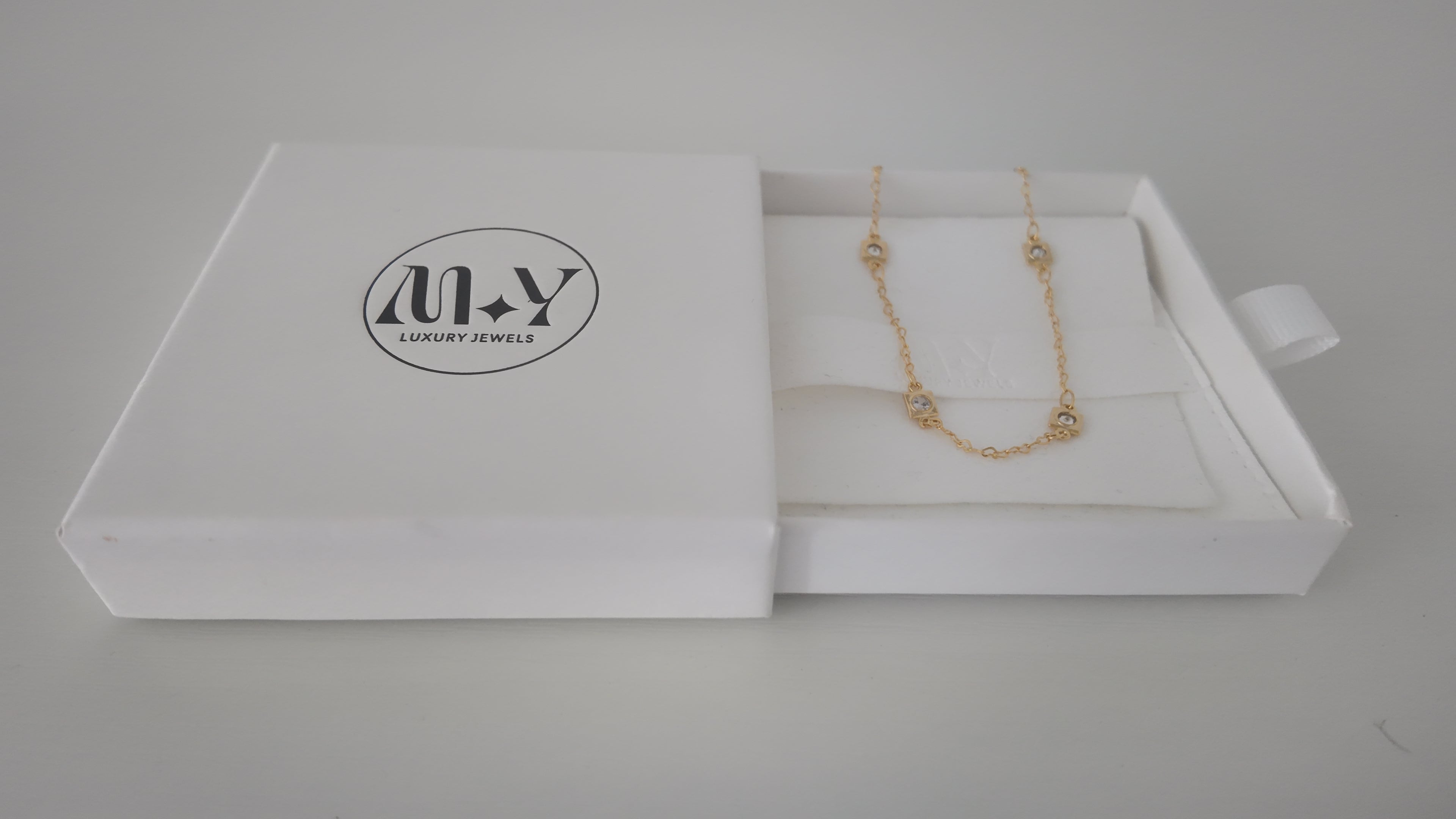Stone Station Heart Link Chain Anklet