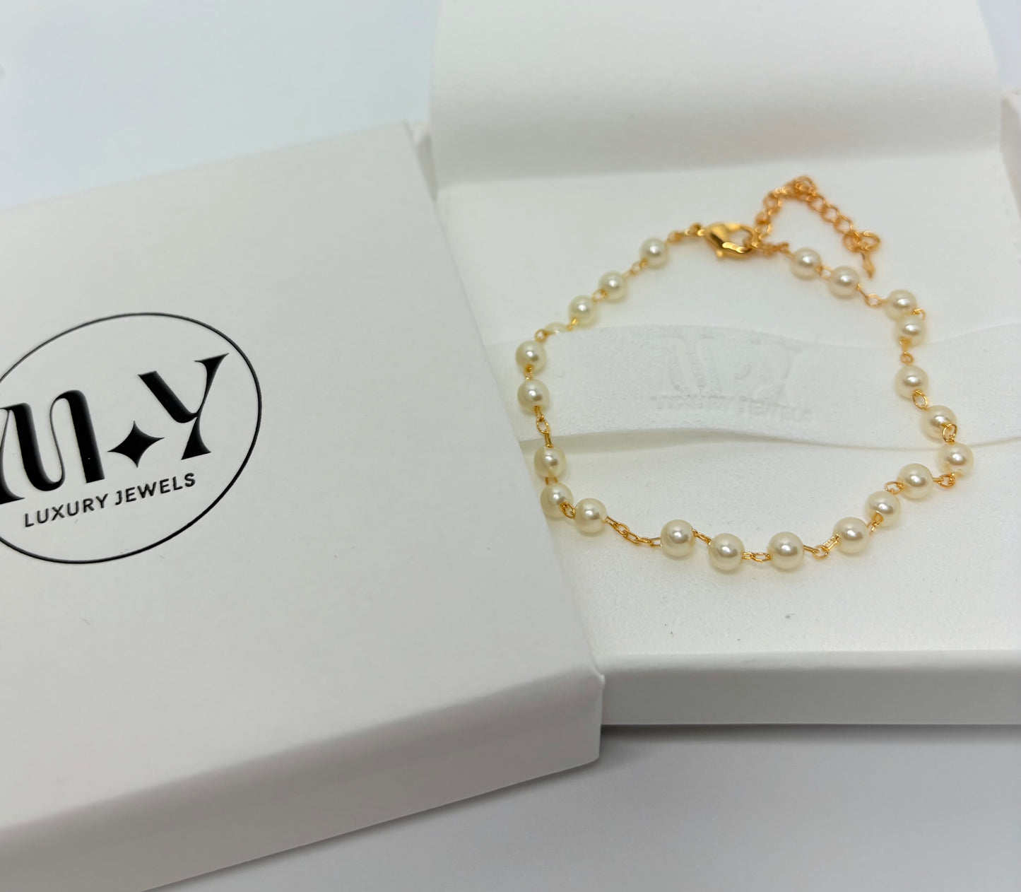 18k Gold Pearl Beaded Bracelet