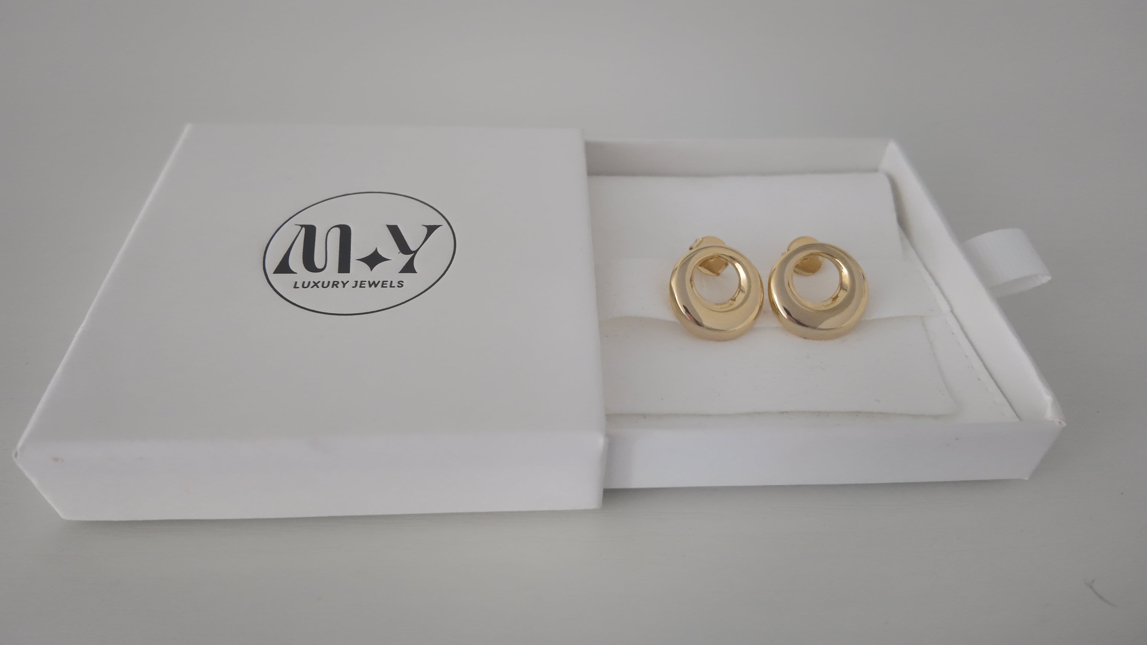 18K Gold Filled Circle Stud