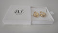 18k Gold Cresent Hoop Earrings