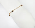 18K Gold Filled Metal Bead Station Bracelet